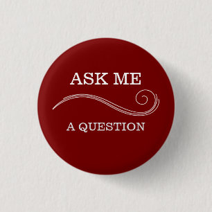 Ask Me Business Red Lapel Button Pins Design