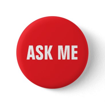 Ask me button - red and white Ask me button - red and white