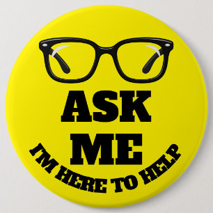 Ask Me Conference Button–Networking & Event Badge Button
