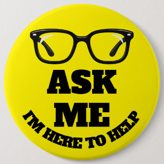 Ask Me Conference Button–Networking & Event Badge Button