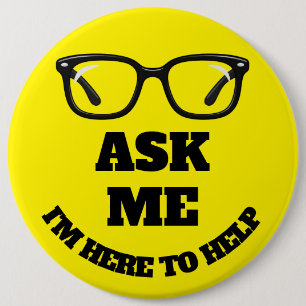 Ask Me Conference Button–Networking & Event Badge Button