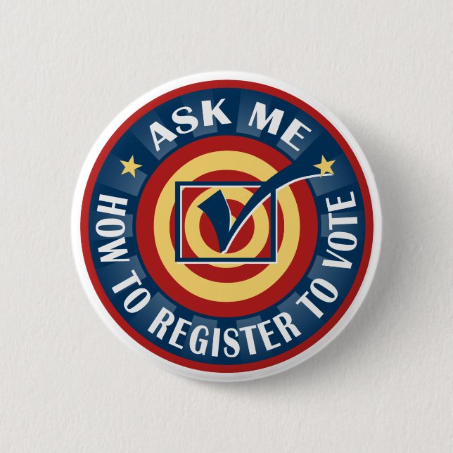 Ask me how to Register to Vote Button (Front)
