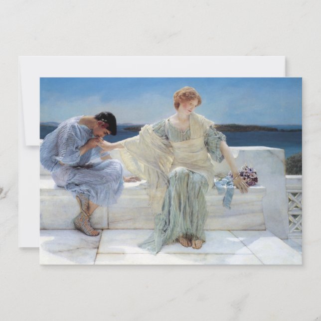 Ask Me No More by Alma Tadema, Wedding Invitation (Front)