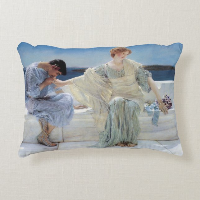 Ask Me No More by Sir Lawrence Alma Tadema Accent Pillow (Front)