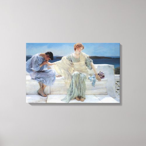 Ask Me No More by Sir Lawrence Alma Tadema Canvas Print