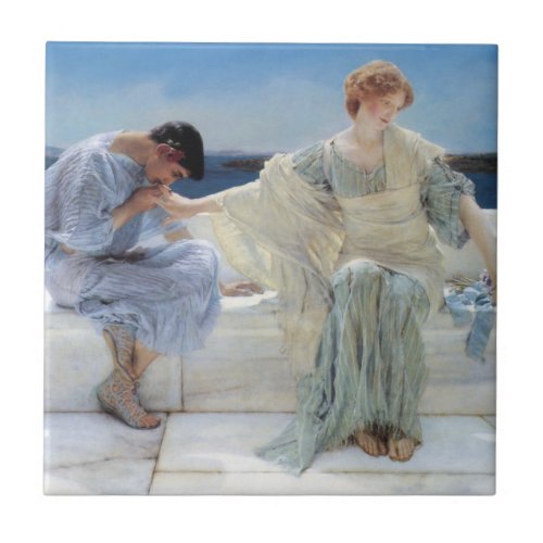 Ask Me No More by Sir Lawrence Alma Tadema Ceramic Tile