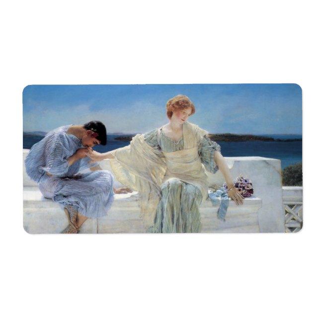 Ask Me No More by Sir Lawrence Alma Tadema Label (Front)