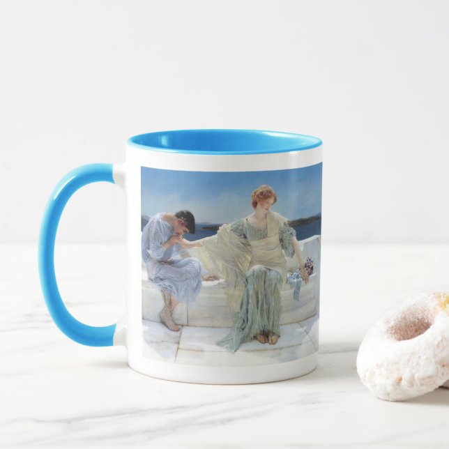 Ask Me No More by Sir Lawrence Alma Tadema Mug (With Donut)