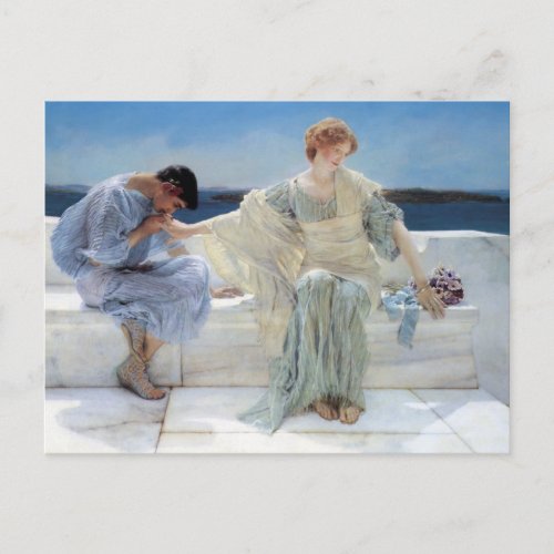 Ask Me No More by Sir Lawrence Alma Tadema Postcard