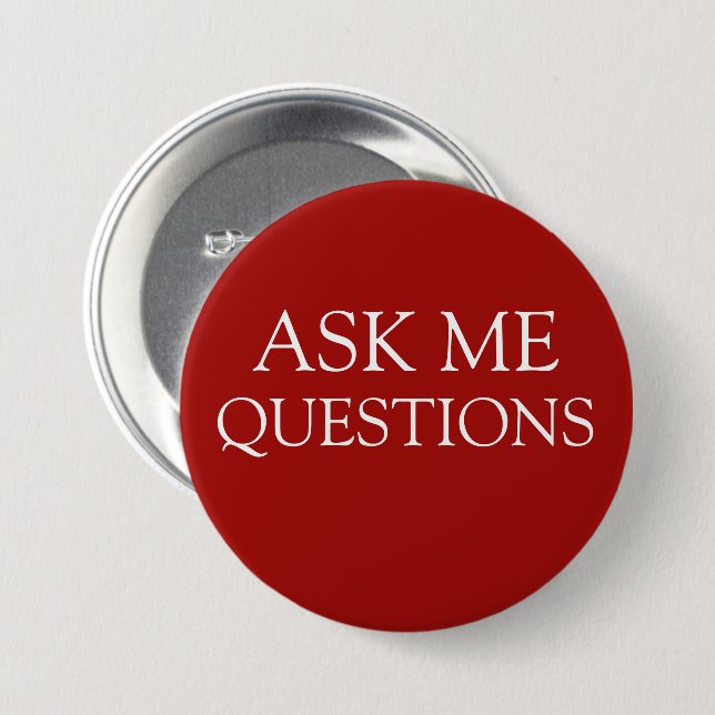 Ask Me Questions Message Buttons (Front & Back)