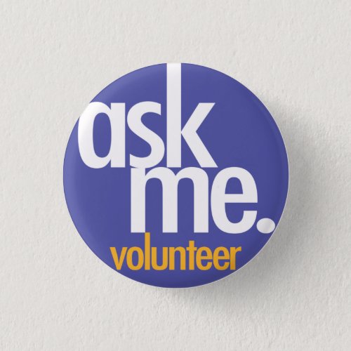 Ask me Violet volunteer button