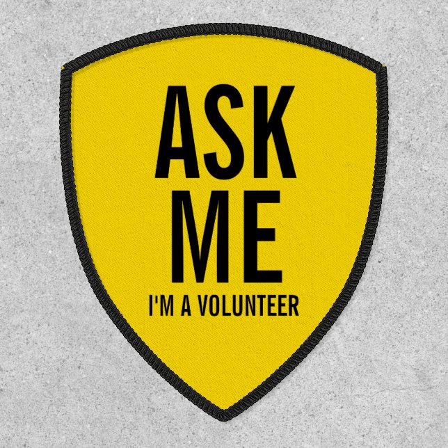 Ask Me | Yellow Volunteer Patch (Front)