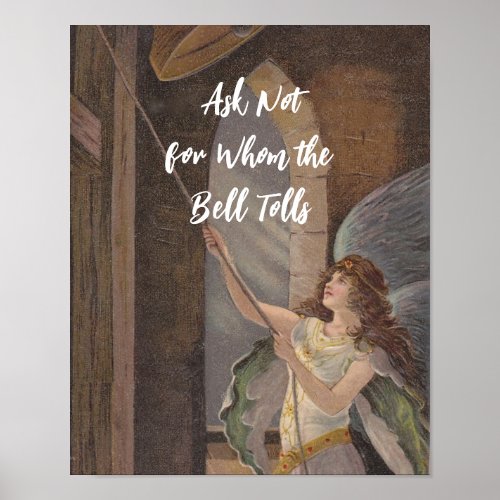 Ask Not for Whom the Bell Tolls Idiom  Angel Poster