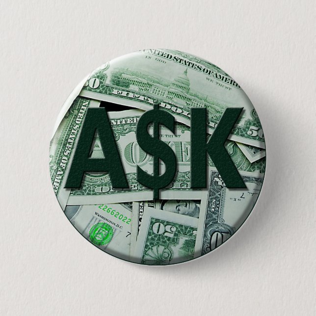 Ask Pinback Button (Front)