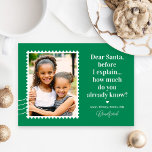 Ask Santa EDITABLE COLOR Christmas Photo Card<br><div class="desc">Celebrate the season with this modern and stylish card from Berry Berry Sweet. Visit berryberrysweet.com for stylish stationery and personalized gifts!</div>