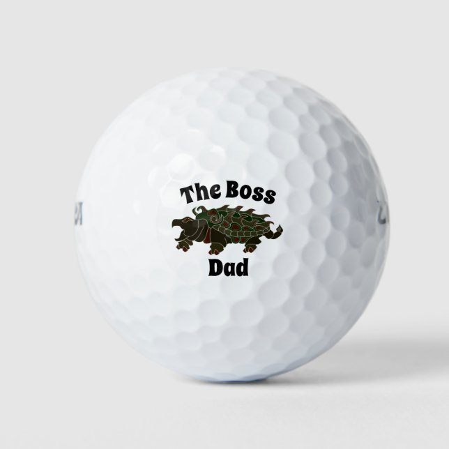 Ask the Boss Dad Alligator Snapping Turtle Golf Balls (Front)