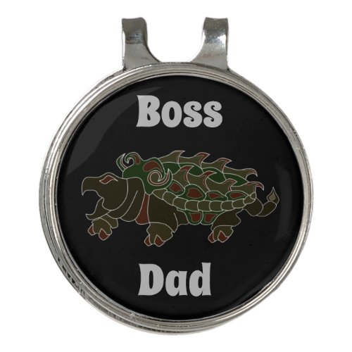 Ask the Boss Dad Alligator Snapping Turtle Golf Hat Clip