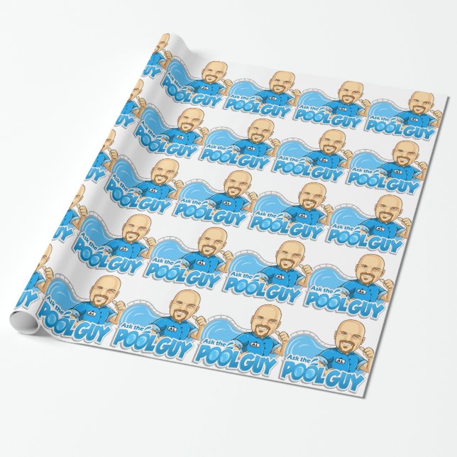 Ask the Pool Guy Wrapping Paper (Unrolled)