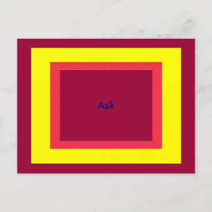 Ask - ! UCreate Ask jGibney Zazzle Postcard