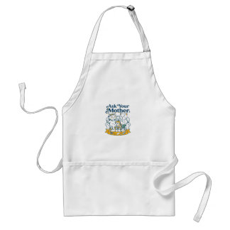 Ask Your Mother Funny Cat Family Adult Apron
