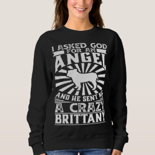 Asked God for Angel He Sent Me Crazy bulldog Sweatshirt