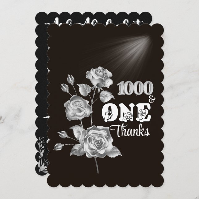 ASL "A Thousand & One Thanks" Thank You Card (Front/Back)