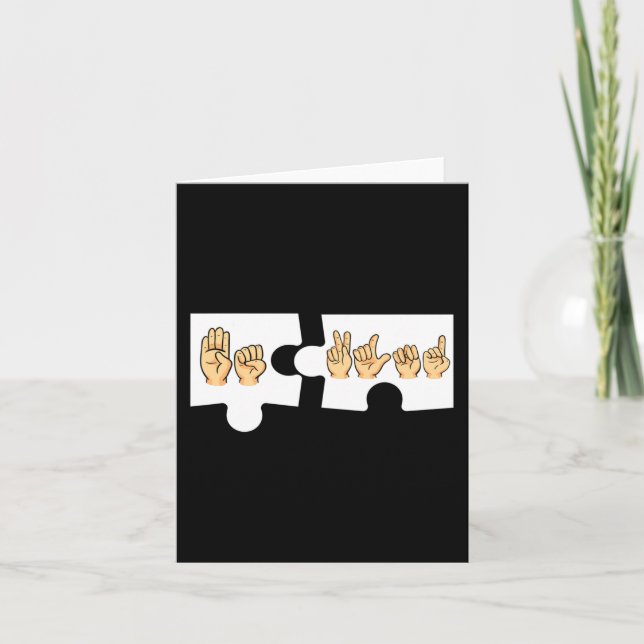 ASL Alphabet American Sing Language ASL Teacher Be Card (Front)