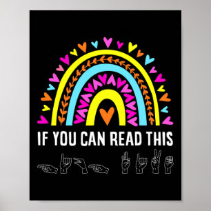 Asl Alphabet American Sing Language Asl Teacher Fu Poster