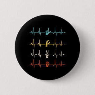 Asl Alphabet American Sing Language Asl Teacher He Button