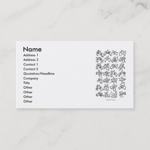 ASL Alphabet Business Card