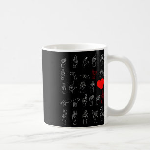 Asl Alphabet Teacher American Sing Language Asl Ch Coffee Mug