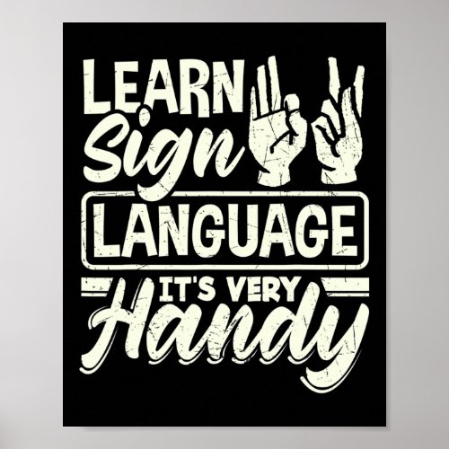 ASL Alphabet Teacher American Sing Language Its Ve Poster