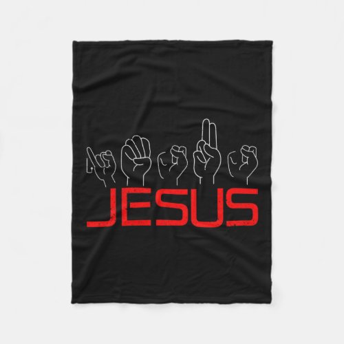 Asl American Sign Language Christian Deaf Awarenes Fleece Blanket