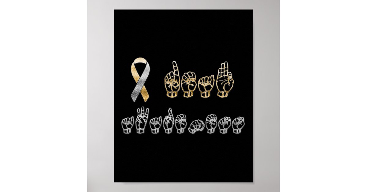 ASL American Sign Language Deaf Awareness | Zazzle
