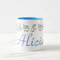 ASL American Sign Language Fingerspelled Alicia Tw