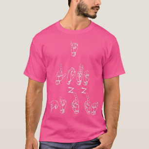 ASL American Sign Language I Love Pizza T T-Shirt