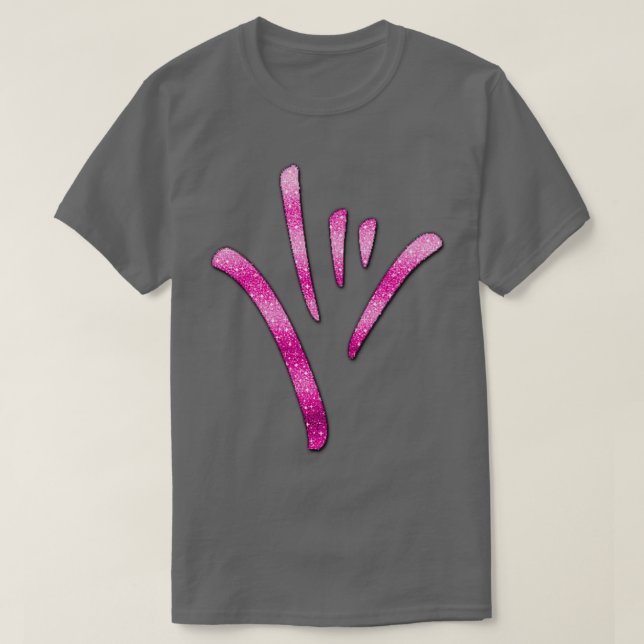 ASL American Sign Language I love you 5 T-Shirt (Design Front)