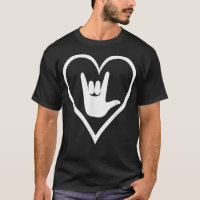 ASL American Sign Language I love you T New Colo