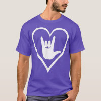 ASL American Sign Language I love you T New Colo