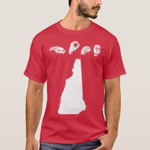 ASL American Sign Language New Hampshire Home T T-Shirt