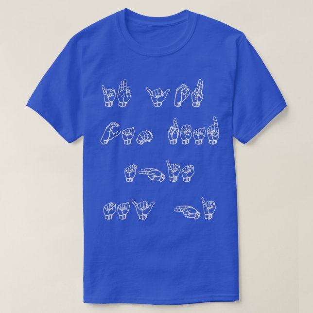 ASL American Sign Language T-Shirt (Design Front)