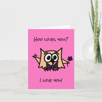 ASL Birthday Card with Ollie the Owl (BrPink)