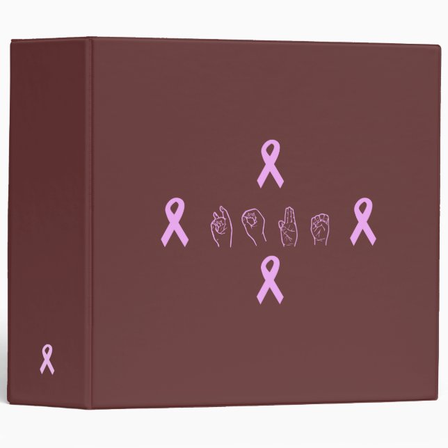 ASL Breast Cancer Hope Binder (Front/Spine)