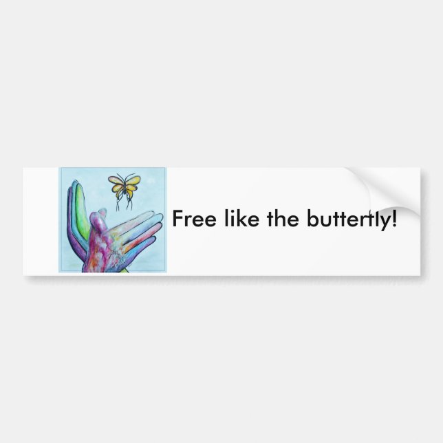 ASL Butterfly Bumper Sticker (Front)