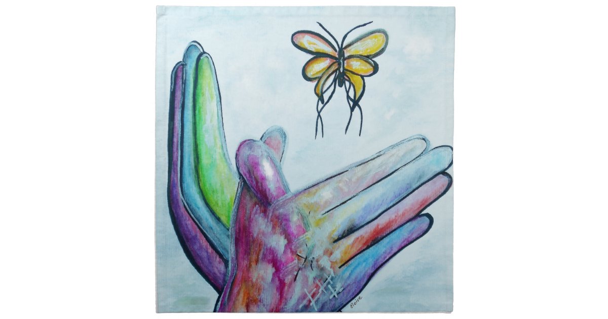 ASL Butterfly Cloth Napkin Zazzle
