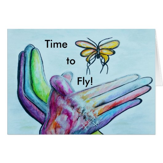 ASL Butterfly Time to Fly Cards (Front Horizontal)