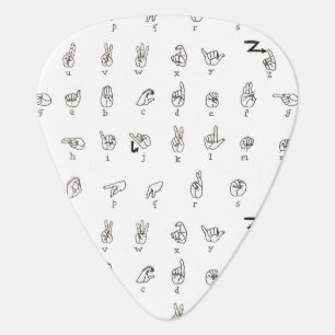 ASL Chart Guitar Pick