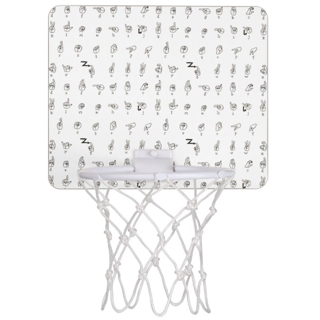 ASL Chart Mini Basketball Hoop (Front)