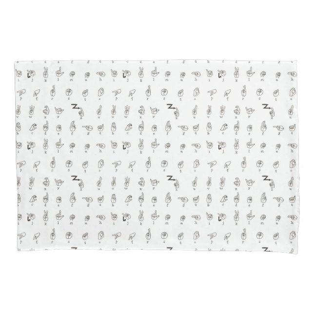 ASL Chart Pillowcase Set (Front-Left)