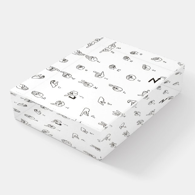 ASL Chart Rectangular Paperweight (Angled)